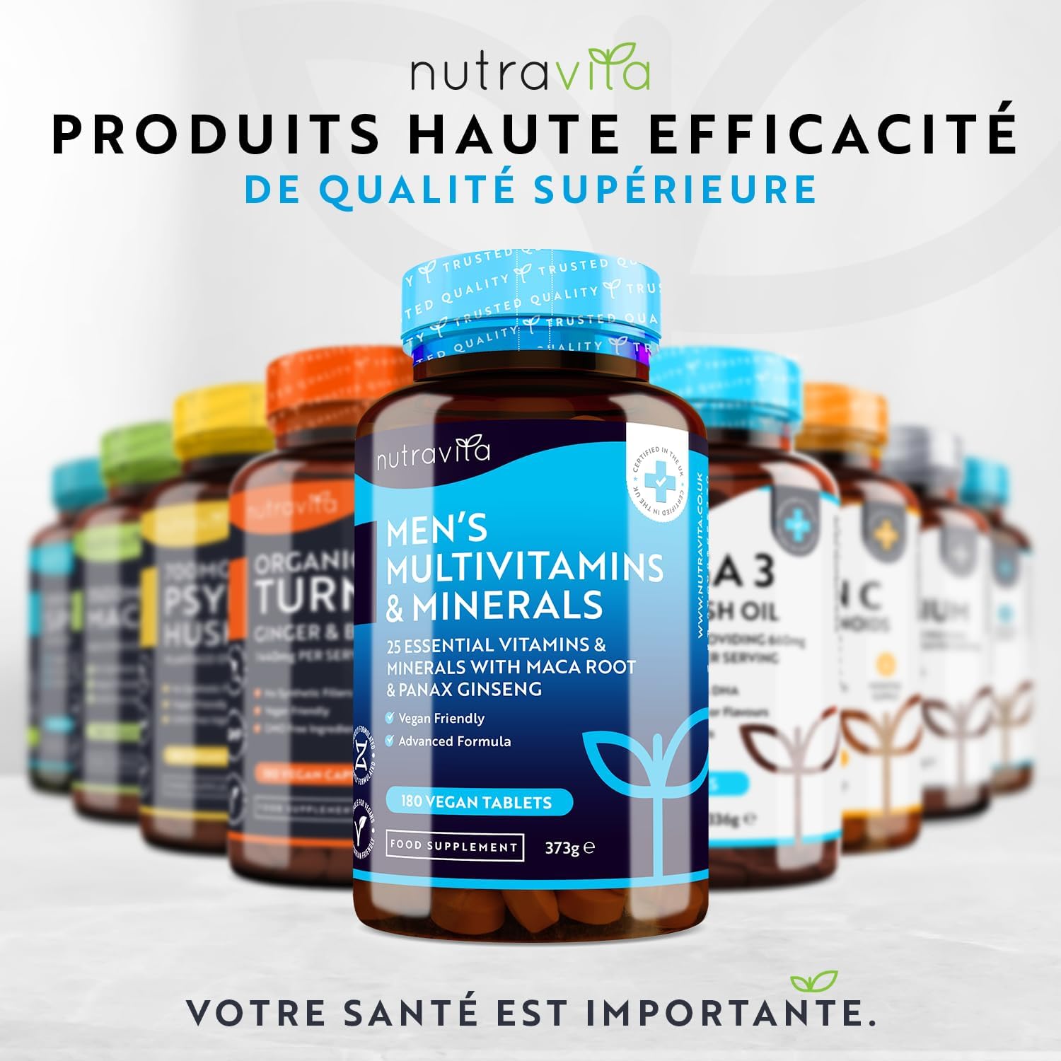 Multivitamines Et Minéraux Pour Hommes - 25 Vitamines Et Minéraux Actifs Essentiels - 180 Comprimés