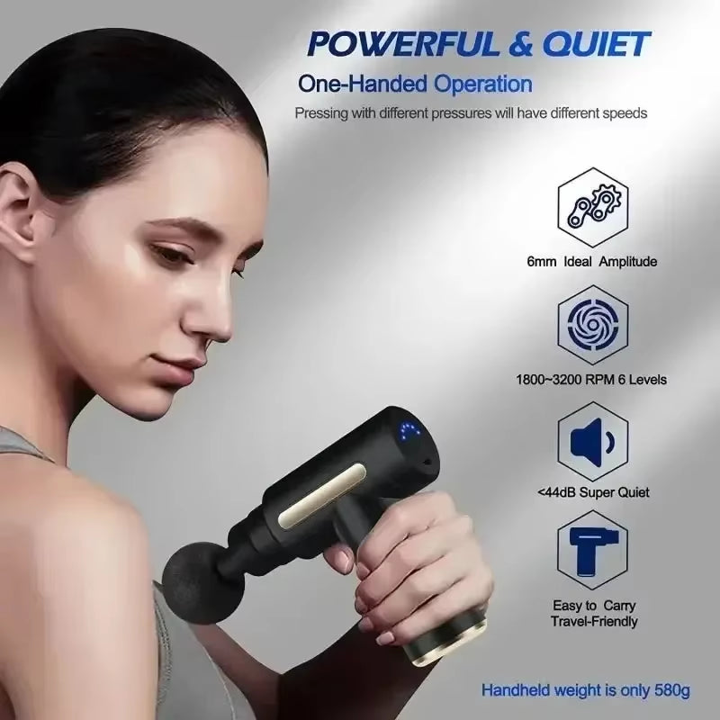 Pistolet de Massage Musculaire Profond – Relaxation et Récupération Optimale